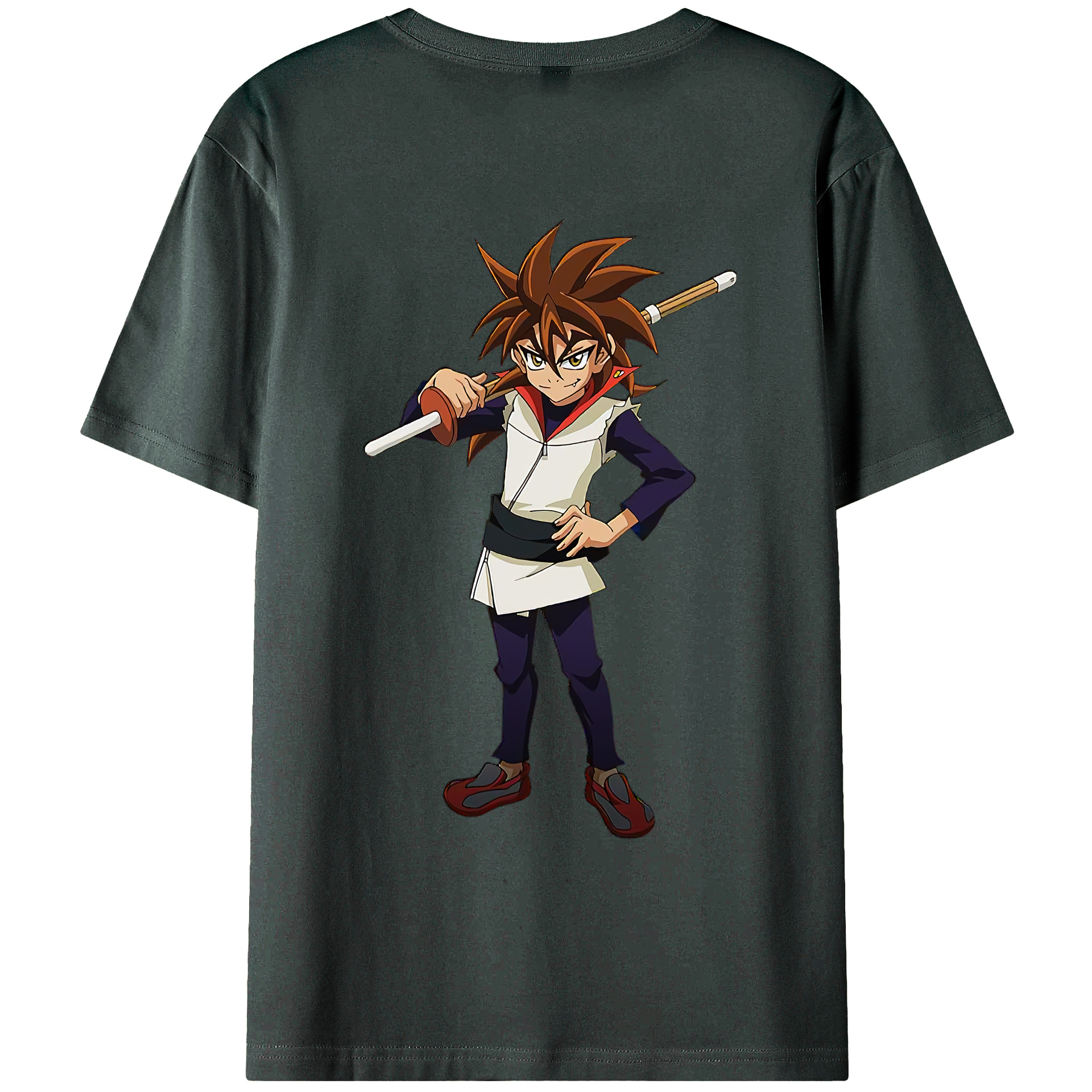 （画像用） 遊☆戯☆王 Yu-Gi-Oh! 綿100％ メンズ半袖Tシャツ（バックプリント） 通気性